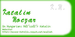 katalin moczar business card