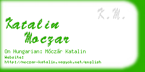 katalin moczar business card